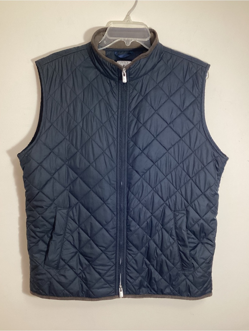 Peter Millar M Crown Essex Quilted Vest Black Brown Lightweight Zipper Golf